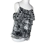 Ruffle Mesh Cami Top