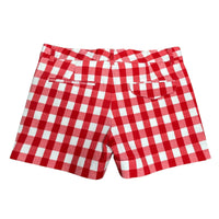 Red & White Plaid Shorts