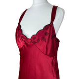 Vintage Red Satin Maxi Dress