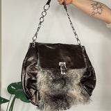 Faux Leather & Fur Bag