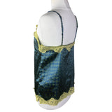 Blue Polka Dot Y2K Satin Cami
