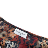 Vintage Animal Print Midi Skirt