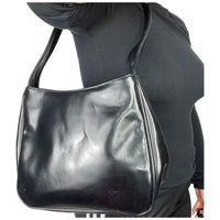 Black Faux Leather Bag