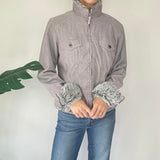 Grey Y2K Corduroy Jacket