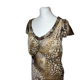 Y2K Animal Print Mesh Maxi Dress