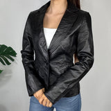 Vintage Leather Blazer Jacket