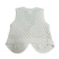 Cream Crochet Vest
