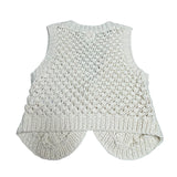 Cream Crochet Vest