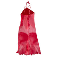 Vintage Ombre Mesh Maxi Halter Neck Dress