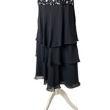 Black Tiered Sequin Dress