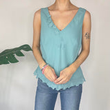 Blue Mesh Y2K Vest Top