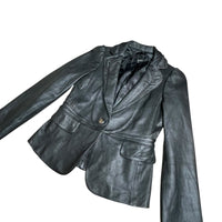 Vintage Leather Blazer Jacket