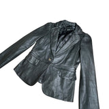 Vintage Leather Blazer Jacket