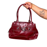 Red Faux Leather Bag Y2K