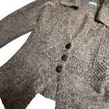 Brown Y2K Knitted Cardigan