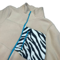 Beige & Zebra Print Fleece
