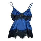 Blue Satin Y2K Cami