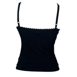 Black Y2K Corset Cami Top
