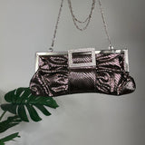 Y2K Snakeskin Clutch Bag