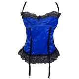 Blue Satin Corset