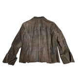 Brown Vintage Suede Leather Jacket