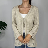 Y2K Cream Knitted Cardigan