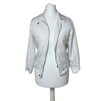 Y2K White Bomber Jacket