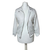 Y2K White Bomber Jacket