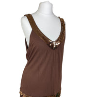 Y2K Brown Sequin Dress