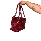 Red Faux Leather Bag Y2K