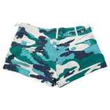 Blue Camo Print Shorts