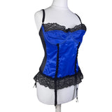 Blue Satin Corset