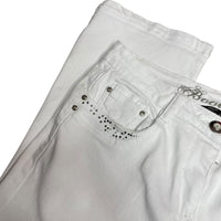 White Bootcut Denim Jeans