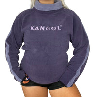 Kangol Purple Pullover Fleece High Neck