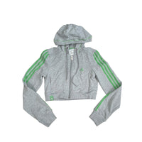 Y2K Adidas Cropped Zip Up Hoodie