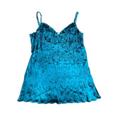 Blue Satin Y2K Cami Top