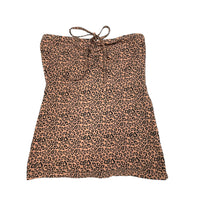 Y2K Animal Print Strapless Bandeau Top