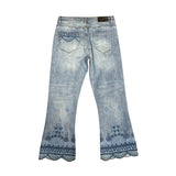 DESIGUAL Embroidered Flare Denim Jeans