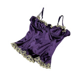 Y2K Purple Satin Corset