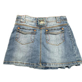 Y2K Pleated Denim Mini Skirt