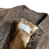 Brown Vintage Suede Leather Jacket