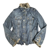 Y2K Faux Fur Denim Jacket