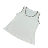 Cream & Brown Vest Top