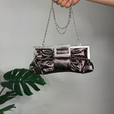 Y2K Snakeskin Clutch Bag