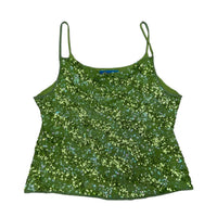 Vintage Sequin Green Cami Top