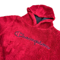 Red Fluffy Champion Hoodie