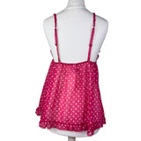 Pink Mesh Y2K Polka Dot Cami