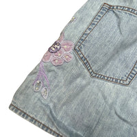 Y2K Floral Denim Mini Skirt