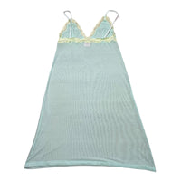 Blue Mesh Slip Dress