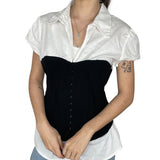 Y2K Corset Style Shirt